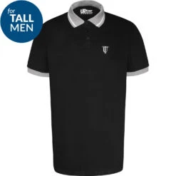Uptheir Added TALL Tipped Contrast Collar Polo Shirt -Black 7 Uptheir Added TALL Tipped Contrast Collar Polo Shirt -Black -Famous Menswear Store tumbnail dcacab51 f3b5 4aab a891 e1e730564702