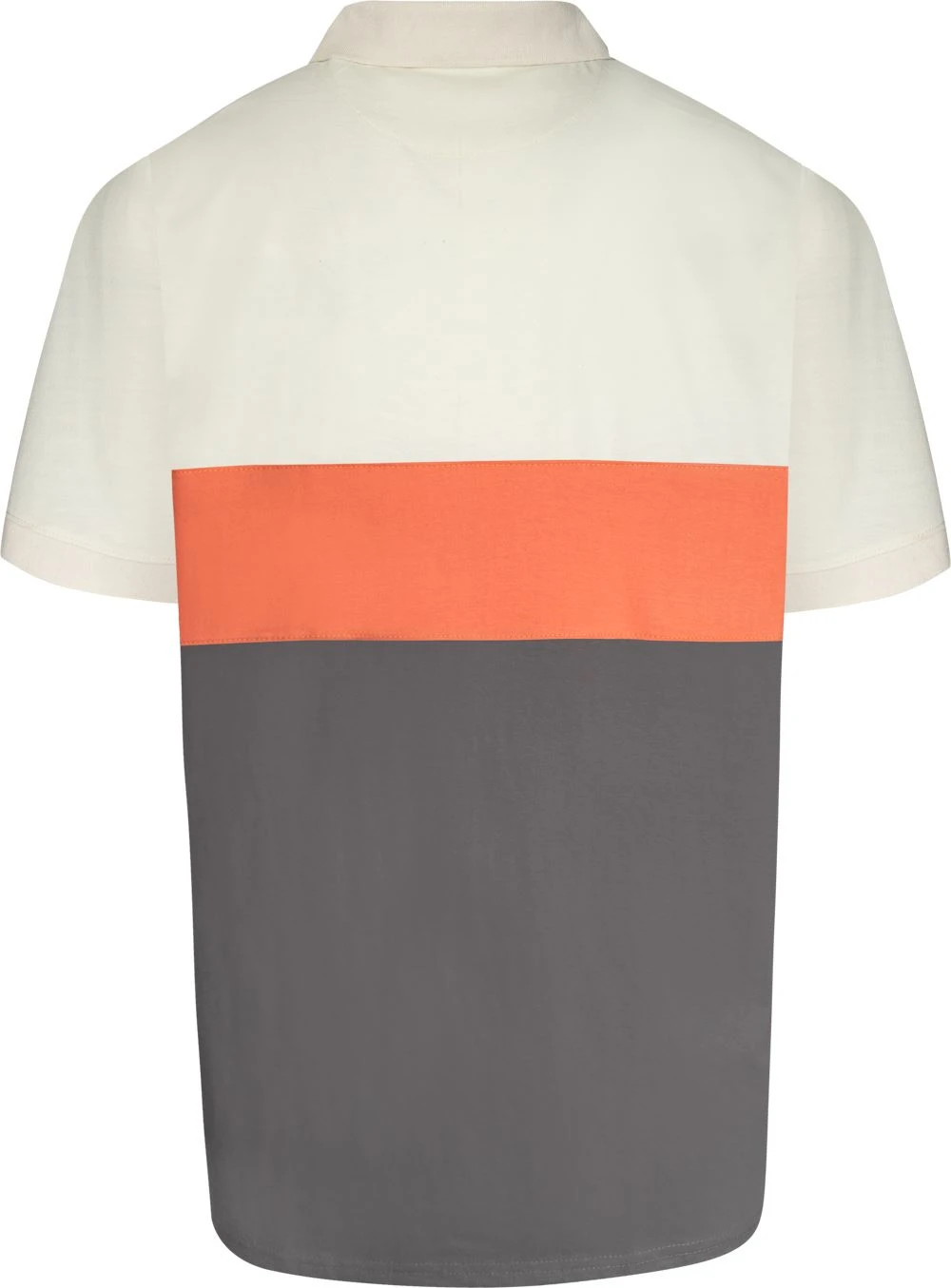 Uptheir Fran Cut And Sew Colour Block Polo Shirt - Grey 3 Uptheir Fran Cut And Sew Colour Block Polo Shirt - Grey