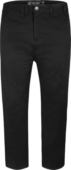 Kam Premium Stretch Fit Chino Trousers - Black