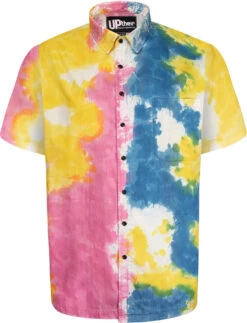 Uptheir Carry Tie Dye Short Sleeve Shirt - Yellow -Famous Menswear Store tumbnail dddb5709 4834 4f9d 997a af7ed89dd88a 1