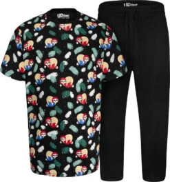 Uptheir Charm Christmas Printed Pyjama Set - Black -Famous Menswear Store tumbnail e00cfca3 1187 4134 8e0b 2019f9c9d9a4