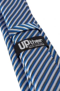 Uptheir All Over Diagonal Striped Extra Long Tie - Blue Black -Famous Menswear Store tumbnail e11c24cb 2cb0 463f 84b6 350b463faf3d