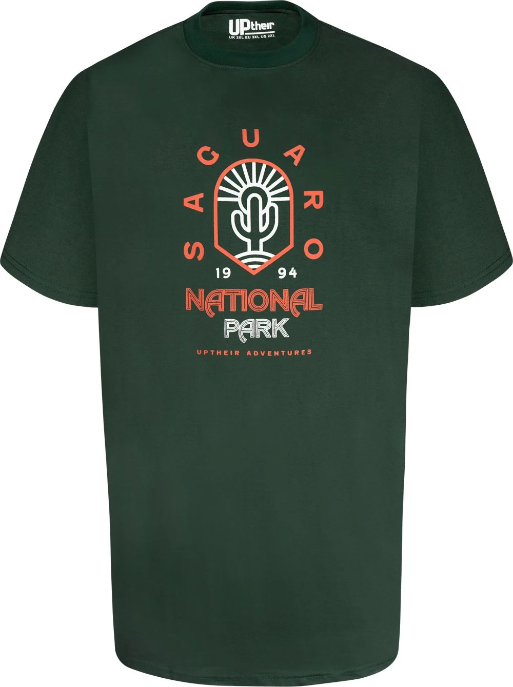Uptheir Samuel Logo Print Crew Neck T-Shirt - Green 4 Uptheir Samuel Logo Print Crew Neck T-Shirt - Green - Image 2