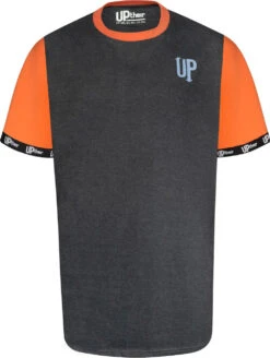 Uptheir Octagon Crew Neck Cut And Sew T-Shirt - Grey -Famous Menswear Store tumbnail e29cbfb5 11e0 4fc4 a386 4702e0cbd829