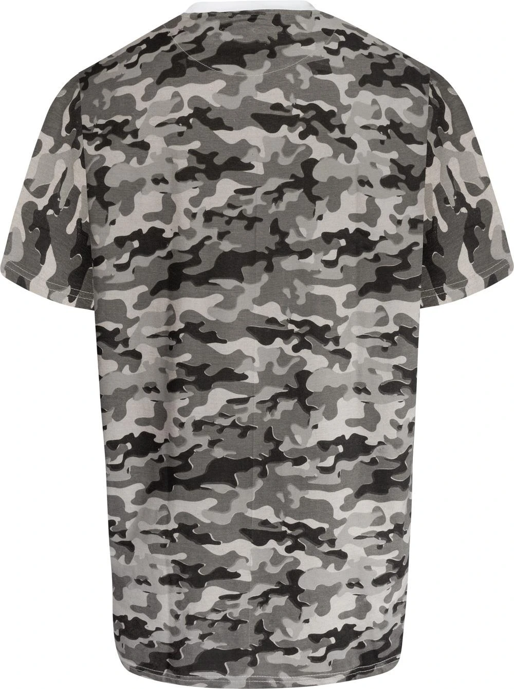 Uptheir Flok Camouflage Print Crew Neck T-Shirt - Grey 3 Uptheir Flok Camouflage Print Crew Neck T-Shirt - Grey