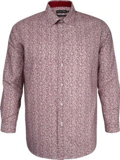 Double Two Long Sleeved Floral Shirt - Red