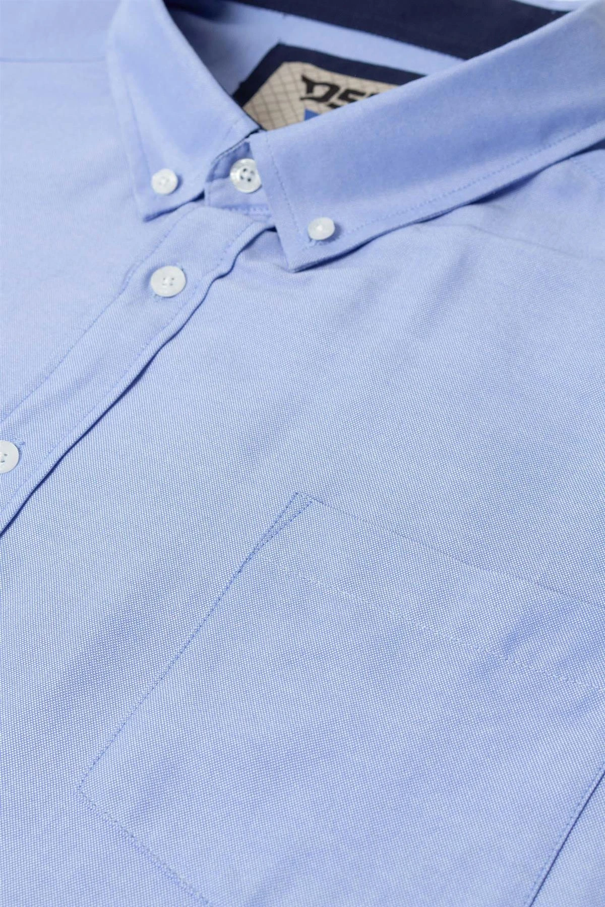 Duke D555 James Basic Oxford Short Sleeve Shirt - Sky Blue 5 Duke D555 James Basic Oxford Short Sleeve Shirt - Sky Blue - Image 3