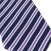 Uptheir All Over Diagonal Striped Extra Long Tie - Navy Lilac