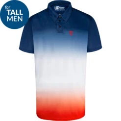Uptheir Rach TALL Faded Tie Dye Polo Shirt - Navy Orange -Famous Menswear Store tumbnail e7ff77cc 1d8f 4d02 a73e 46c66bd61823