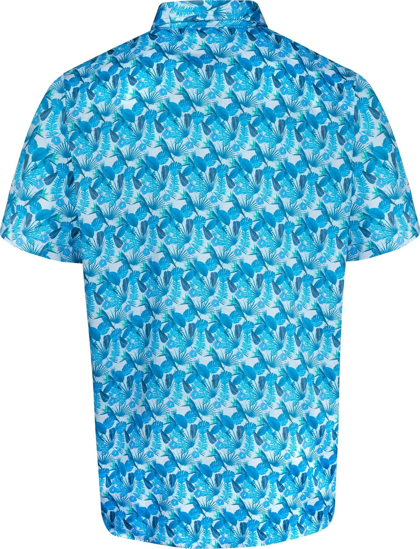 Uptheir Melford Tropical Print Floral SS Shirt - Blue 5 Uptheir Melford Tropical Print Floral SS Shirt - Blue - Image 3