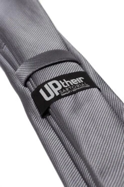 Uptheir Classic Solid Pattern Extra Long Tie - Light Grey -Famous Menswear Store tumbnail ea249694 3cc1 41ba 8a2f 5032640d0ccc