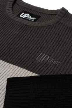 Uptheir Dunnock Colour Block Knitted Sweater - Black -Famous Menswear Store tumbnail ebe0dd97 775f 47e7 a79a cfbbecc611c5