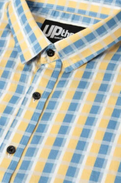 Uptheir Holmes Short Sleeve Checked Shirt - Yellow -Famous Menswear Store tumbnail ed2465dd 6b21 478c a4c9 aeee8a76bd2c