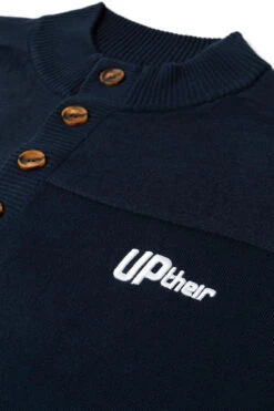 Uptheir Holloway Essential Button Up Sweater - Navy -Famous Menswear Store tumbnail ed255728 50e3 499c 8130 cb67fadf38ce 1