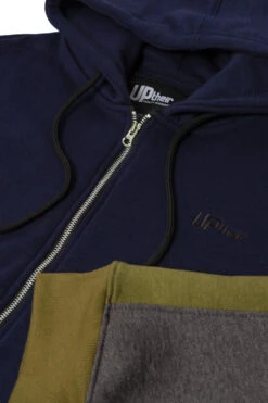 Uptheir Harlem Colour Block Zip Through Hoodie - Navy Grey -Famous Menswear Store tumbnail ee3ad21e 6f67 4d1b bb9f 57610578d7d2