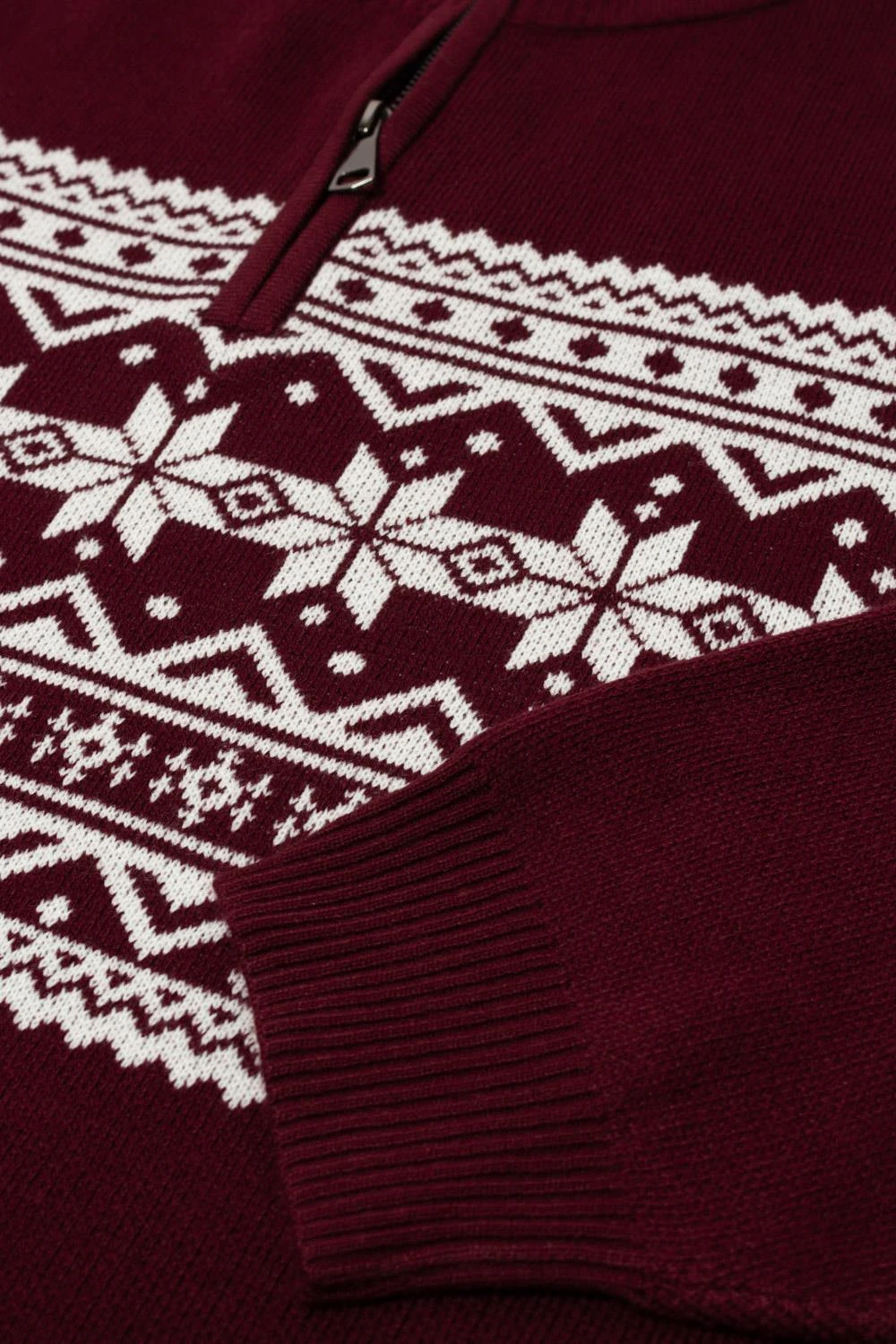 Uptheir Dasher Half Knit Jumper - Cabernet 6 Uptheir Dasher Half Knit Jumper - Cabernet - Image 4