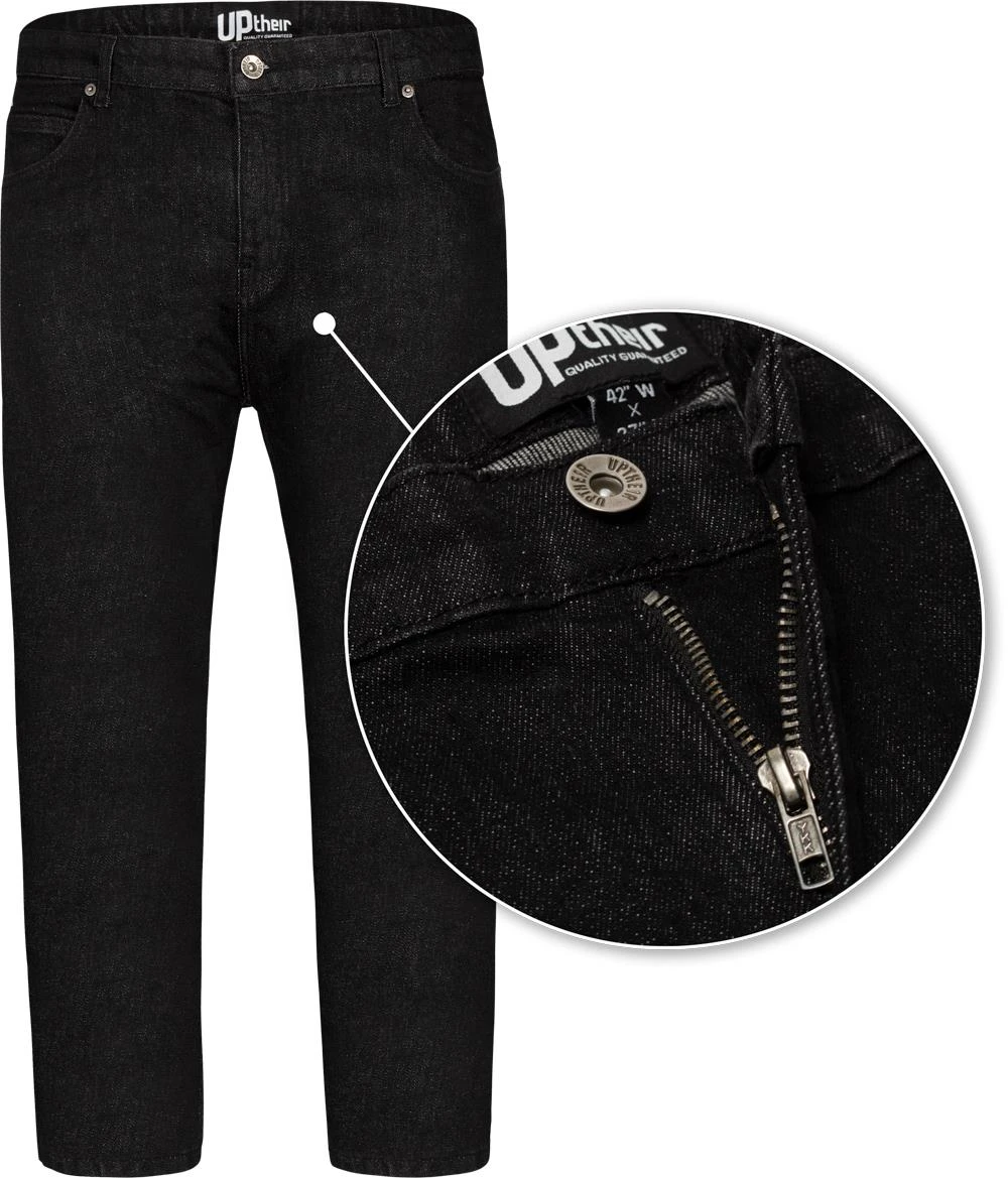 Uptheir Valiant Classic Fit Jeans - Black 6 Uptheir Valiant Classic Fit Jeans - Black - Image 4