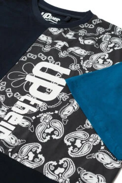 Uptheir Crystal Cut & Sew Printed T-Shirt - Blue 7 Uptheir Crystal Cut & Sew Printed T-Shirt - Blue -Famous Menswear Store tumbnail efeccda3 d83f 414b b41e 326ce513ea80