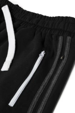 Kam Open Hem Stripe Joggers - Black -Famous Menswear Store tumbnail f3d830a8 702b 4fec 87a9 6f9129a3e2e0