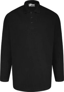 Uptheir Cyprus Mens Long Sleeve Polo Shirt - Black -Famous Menswear Store tumbnail f45479d7 51ea 478f 9cda 49a718bb6264