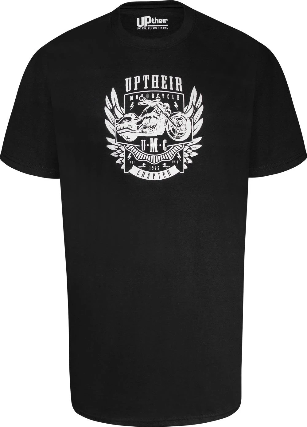 Uptheir Wolverine TALL Motorcycle Print T-Shirt - Black 3 Uptheir Wolverine TALL Motorcycle Print T-Shirt - Black
