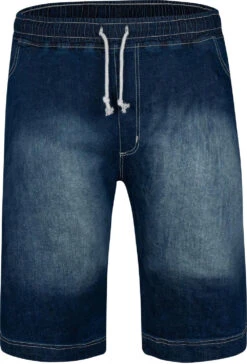 Uptheir Thrand TALL Elasticated Waist Denim Shorts -Dk Blue -Famous Menswear Store tumbnail f686d97c 28c6 4e94 8538 5e901a8dde11