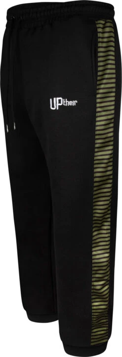 Uptheir Evoke Side Stripe Joggers - Olive Black -Famous Menswear Store tumbnail f812cdc9 3a94 4e16 84d5 be2bae41e67a 1