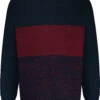 Uptheir Sparrow Marl Colour Block Sweater - Burgundy Navy -Famous Menswear Store tumbnail f891bb9f 88e7 42fd 8dc2 057f9b30eae5
