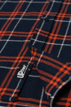 Uptheir Whisper Check Print Long Sleeve Shirt - Navy -Famous Menswear Store tumbnail f8d71403 de1b 4ed7 b92e 035c736717e7