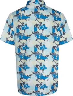 Uptheir Arderin Abstract Patterned SS Shirt - Blue -Famous Menswear Store tumbnail f98aeca6 da81 48b4 9043 4c798c4c9390
