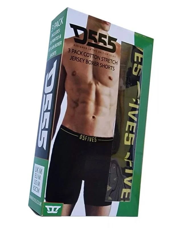 Duke D555 Sylvester Patterned Stretch 3 Pack Boxers - Black 9 Duke D555 Sylvester Patterned Stretch 3 Pack Boxers - Black - Image 7