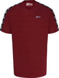 Uptheir Tri Two Shoulder Tape V-Neck T-Shirt - Maroon 6 Uptheir Tri Two Shoulder Tape V-Neck T-Shirt - Maroon -Famous Menswear Store tumbnail fc12c997 2a3f 4228 95f9 b769770f84b9