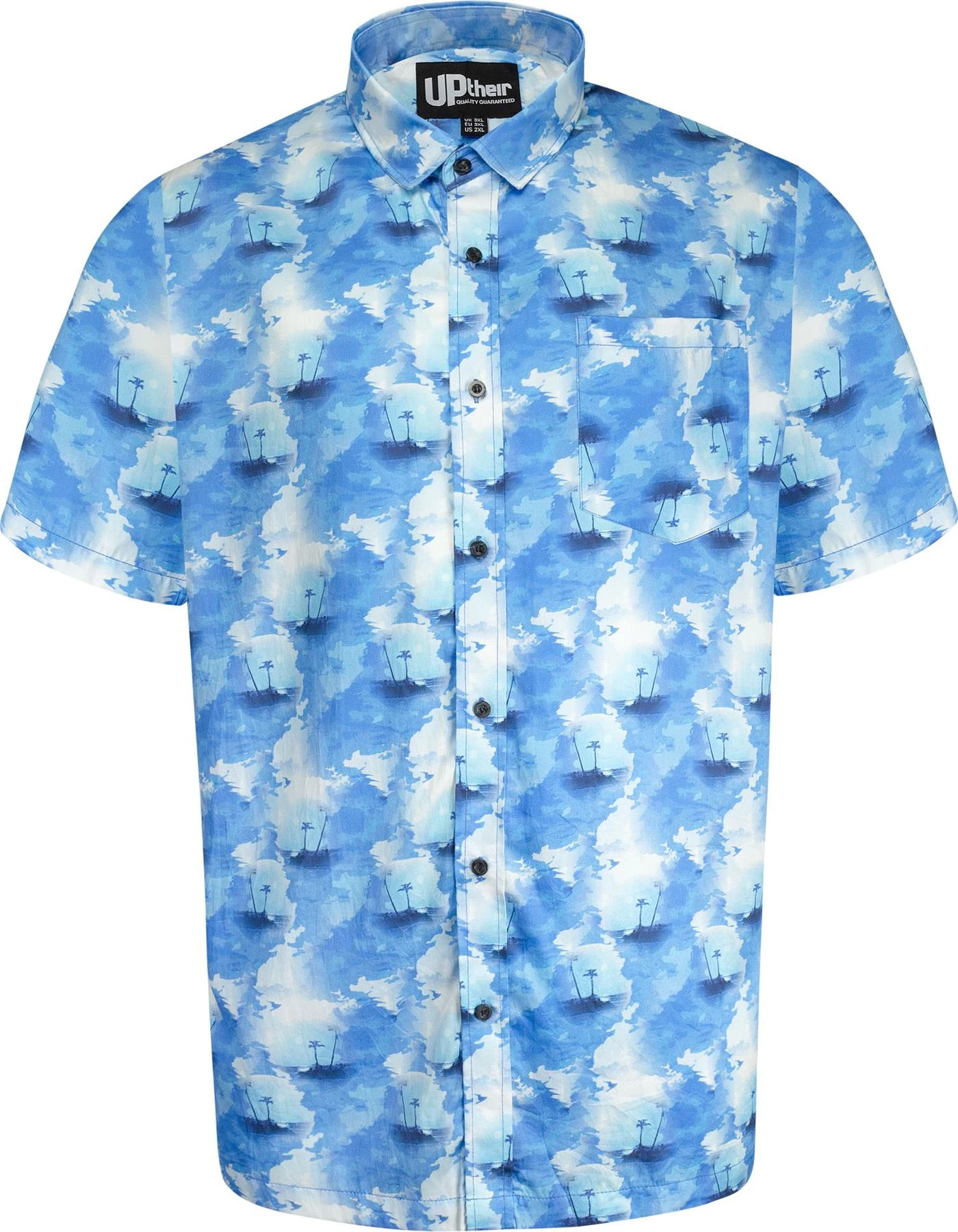 Uptheir Carn Ombre Desert Island SS Shirt - Blue 3 Uptheir Carn Ombre Desert Island SS Shirt - Blue