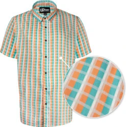 Uptheir Holmes Short Sleeve Checked Shirt - Green