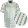 Uptheir Holmes Short Sleeve Checked Shirt - Yellow -Famous Menswear Store upt fv holmes ss shirt yellow 1 circle