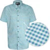 Uptheir Malpas Short Sleeve Checked Shirt - Blue -Famous Menswear Store upt fv malpas ss shirt blue 1 circle