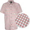 Uptheir Malpas Short Sleeve Checked Shirt - Pink -Famous Menswear Store upt fv malpas ss shirt pink 1 circle