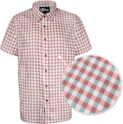 Uptheir Malpas Short Sleeve Checked Shirt - Pink